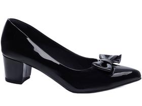 Sapato Scarpin Salto Grosso Baixo Numeração Especial Grande Preto Arrasadora Sapato Scarpin Salto Grosso Baixo Numeração Especial Grande Preto Arrasadora