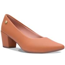 Sapato Scarpin Sintético Bico Fino Salto Grosso Bloco A2.12A Sapato Scarpin Sintético Bico Fino Salto Grosso Bloco A2.12A