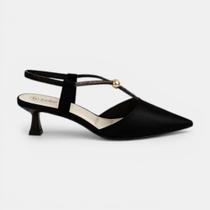 Sapato Scarpin Slingback Bebecê Nobuck Preto Sapato Scarpin Slingback Bebecê Nobuck Preto