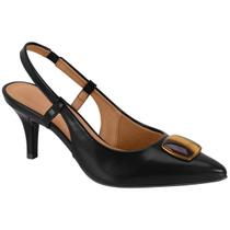 Sapato Scarpin Slingback Casual Feminino Vizzano 1185.1157 Preto