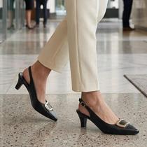 Sapato Scarpin Slingback Feminino Detalhe Metalizado Salto Sapato Scarpin Slingback Feminino Detalhe Metalizado Salto