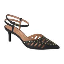 Sapato Scarpin SlingBack Feminino Vizzano Salto Fino Médio