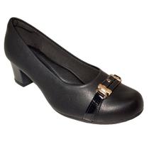 Sapato scarpin social feminino piccadilly salto robusto 110139