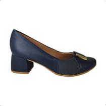 Sapato Scarpin Social Usaflex Couro Joanete Salto robusto Ak0303 Sapato Scarpin Social Usaflex Couro Joanete Salto robusto Ak0303