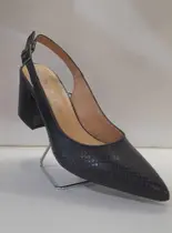 Sapato scarpin Tabita Couro Cobra Preto