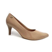 Sapato Scarpin Verniz 745050 Piccadilly Areia