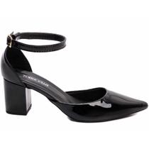 Sapato Scarpin Verniz Preto Salto 6,5cm TORRICELLA - 606A