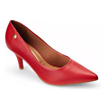 Sapato Scarpin Vizzano Bico Fino Salto Medio Feminino Vermelho Sapato Scarpin Vizzano Bico Fino Salto Medio Feminino Vermelho