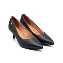 Sapato Scarpin Vizzano Feminino Salto Baixo 5 cm Bico Fino Confortável Social Clássico Dia a Dia - Sapato Scarpin Vizzano Feminino Salto Baixo 5 cm Bico Fino Confortável Social Clássico Dia a Dia -
