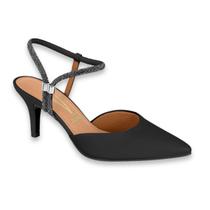 Sapato Scarpin Vizzano Pelica Tira Strass Moda Ref: 1185.1138
