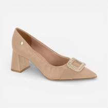 Sapato Scarpin Vizzano Salto Bloco Bege