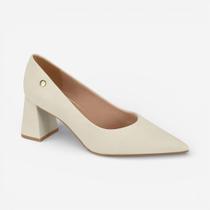Sapato Scarpin Vizzano Salto Bloco Off White Sapato Scarpin Vizzano Salto Bloco Off White