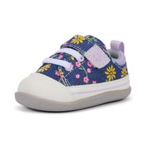 Sapato See Kai Run Stevie Mini First Walker azul jeans e floral