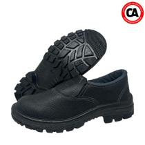 Sapato Segurança Bico PVC MOD016 Elástico Epi Unissex Couro - Cartom