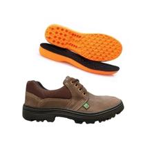 Sapato Segurança Bota Trabalho Epi C.a Nobuck + Palmilha Gel - TRACTOR