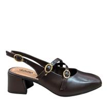Sapato Slingback Dakota D0081 Feminino Fivelas Plataforma