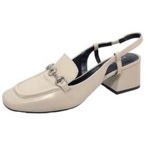 Sapato Slingback Feminino Moderno Boneca Couro Lia Line