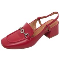 Sapato Slingback Feminino Moderno Boneca Couro Lia Line
