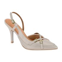 Sapato Slingback Feminino Salto Alto Fino Casual Vizzano 1184.1708