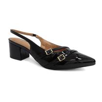 Sapato Slingback Feminino Vizzano Scarpin Salto Baixo Elegante Social Confortável 1220.366