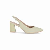 Sapato Slingback Luiza Salto Alto Erva Doce