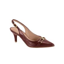 Sapato Slingback Salto Fino Vizzano 022628 Cor:MarromTamanho:38