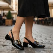 Sapato Slingback Verniz Moleca 5822.102 Sapato Slingback Verniz Moleca 5822.102