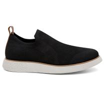 Sapato Slip on Masculino Centuria Casual Knit Preto