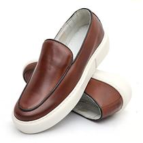 Sapato Slip on Masculino Sola Alta Couro Legítimo Conforto Sapato Slip on Masculino Sola Alta Couro Legítimo Conforto