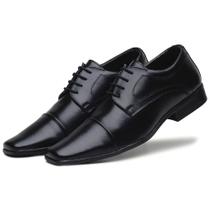 Sapato Social Amarraçao Masculino Bico Quadrado Design Moderno Cano Curto Liso Confortavel Sapato Social Amarraçao Masculino Bico Quadrado Design Moderno Cano Curto Liso Confortavel