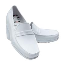 Sapato Social Antiderrapante Branco EPI Para Profissionais Área Saúde Gastronomia Médico Enfermeiro Chef De Cozinha Restaurante Hospital Clínica -
