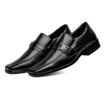 Sapato Social Basico Masculino Moderno Cano Curto Dia a Dia Tamanho Grande Fibra Esquino em Aço