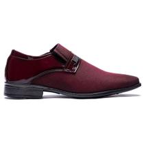 Sapato Social Bordo Colorido Masculino Estilo Leve Confortado Lançamento Outubro Inverno 25c