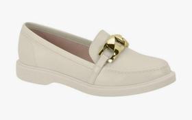 Sapato Social Branco Mocassim Sapatilha Moleca Napa Branco