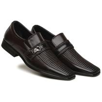 sapato social Calce Facil Comforto amortecido Shoes Maker - Preto