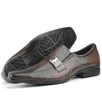 Sapato social calçe facil marrom