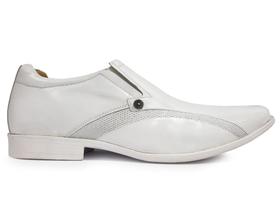 Sapato Social Calprado Branco em Couro Legítimo 3157 37/45 Sapato Social Calprado Branco em Couro Legítimo 3157 37/45