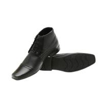 sapato social casual estilo bota cano alto com cadarço moderno