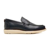 Sapato Social Casual Loafer Masculino Derby Em Couro Azul Sapato Social Casual Loafer Masculino Derby Em Couro Azul