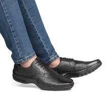 Sapato Social Casual Masculino Com Cadarço Em couro Premium 5051