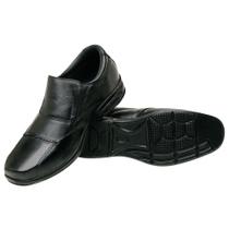 Sapato Social Casual Masculino Conforto Ortopédico Antistress Macio Em Couro