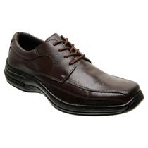 Sapato Social Casual Masculino De Amarrar Conforto Em Couro 5020