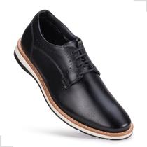 Sapato Social Casual Masculino Derby Confort Couro Executivo