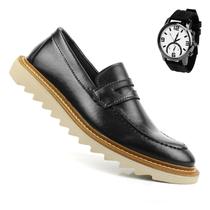 Sapato Social Casual Masculino Mocassim Loafer Sola Tratorada 2023 - Cwb