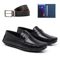 Sapato Social Casual Mocassim Leve Macio Flexível Anatômico + Cinto E Carteira Sapato Social Casual Mocassim Leve Macio Flexível Anatômico + Cinto E Carteira