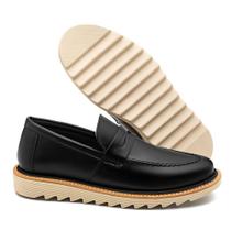 Sapato Social Casual Oxford Masculino Tratorado Derby Estilo Italiano Loafer