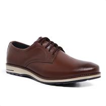 Sapato Social Casual Oxford Moderno Elegante com Cadarço Confortável Masculino