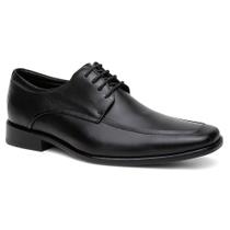 Sapato Social Centuria de Amarrar em Couro Preto