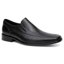 Sapato Social Centuria Elástico em Couro Preto