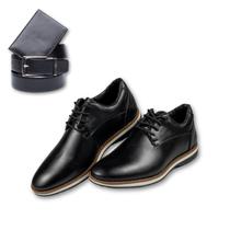 Sapato Social + CInto e Carteira Masculino Oxford Denver Confortável Sapato Masculino Social Brogue - ThézB